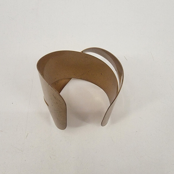 Retro Vintage 80s Gold Metal Arm Cuff Boho Minimalist Festival Goddess Bracelet - Picture 14 of 16